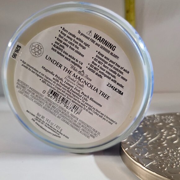 White Barn Under the Magnolia Tree 3-wick Candle NEW - Picture 2 of 3